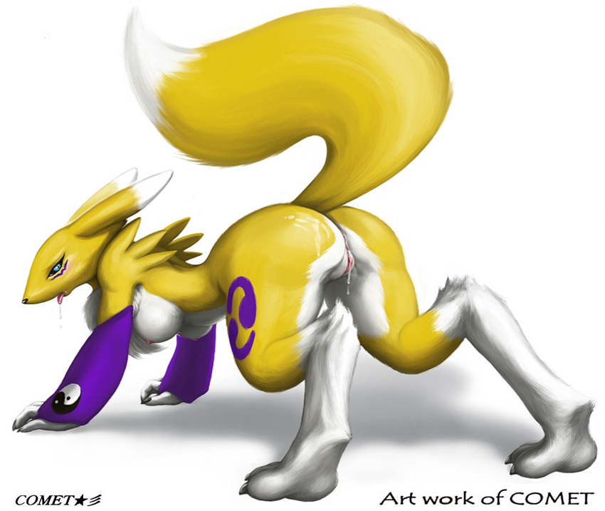 anthro canine digimon dr_comet female female_only fox fur furry renamon solo