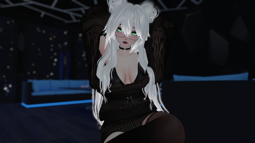 3d female female_only sayamelon solo tagme unity_(engine) vrchat vrchat_avatar vrchat_media vrchat_model white_hair