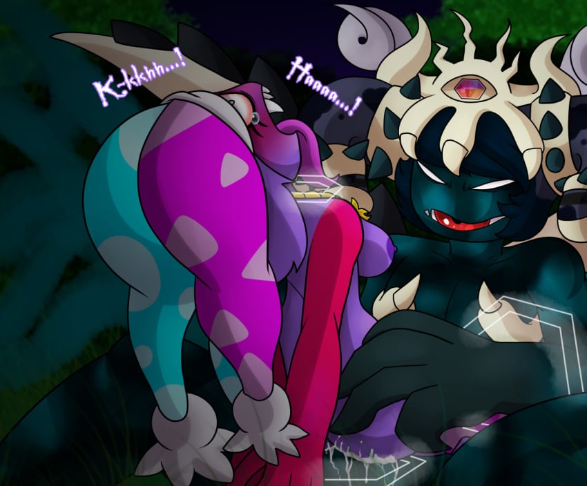 1futa 1girls ambiguous_penetration breasts breasts_out choking cum cum_inside female futa_on_female futanari intersex magolor magolor_soul marx marx_soul questionable_consent tears yoshimister