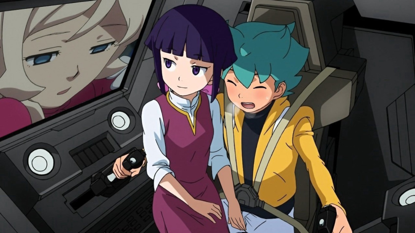 1boy 2girls emily_amonde flit_asuno gundam gundam_age yurin_l'ciel