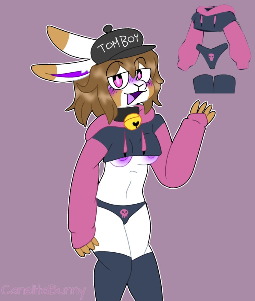 anthro bad_anatomy canela_(canelitabunny) canelitabunny female female_only happy rabbit tomboy