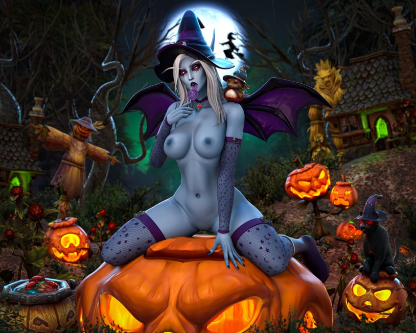 1female 1girls 1woman 3d banshee_(warcraft) breasts dark_ranger elf female female_focus female_only forsaken girl girl_only grey_skin halloween lidcarter naked naked_female nude nude_female nudity pumpkin red_eyes solo solo_female solo_focus sylvanas_windrunner undead undead_(warcraft) undead_female warchief warcraft white_hair world_of_warcraft