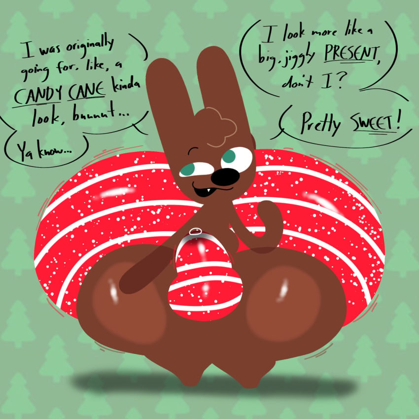 anthro big_ass breathotter bulge bulge_through_clothing cocoa_the_bunny huge_ass lagomorph leaking_precum male male_only massive_ass rabbit tagme