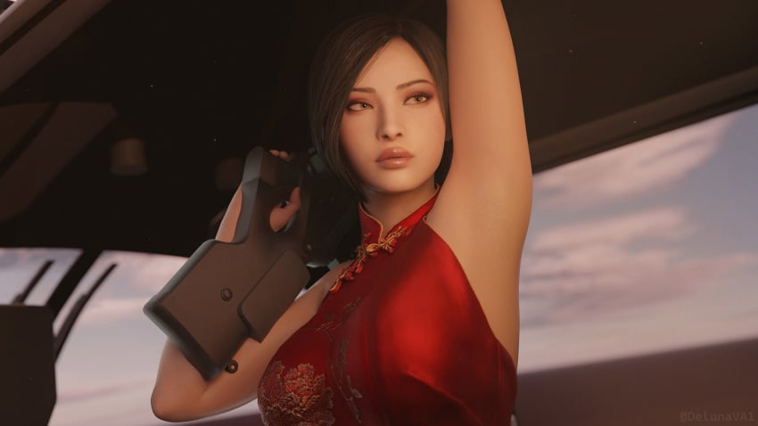 3d armpit armpit_hair armpits delunax3d female resident_evil resident_evil_4_remake