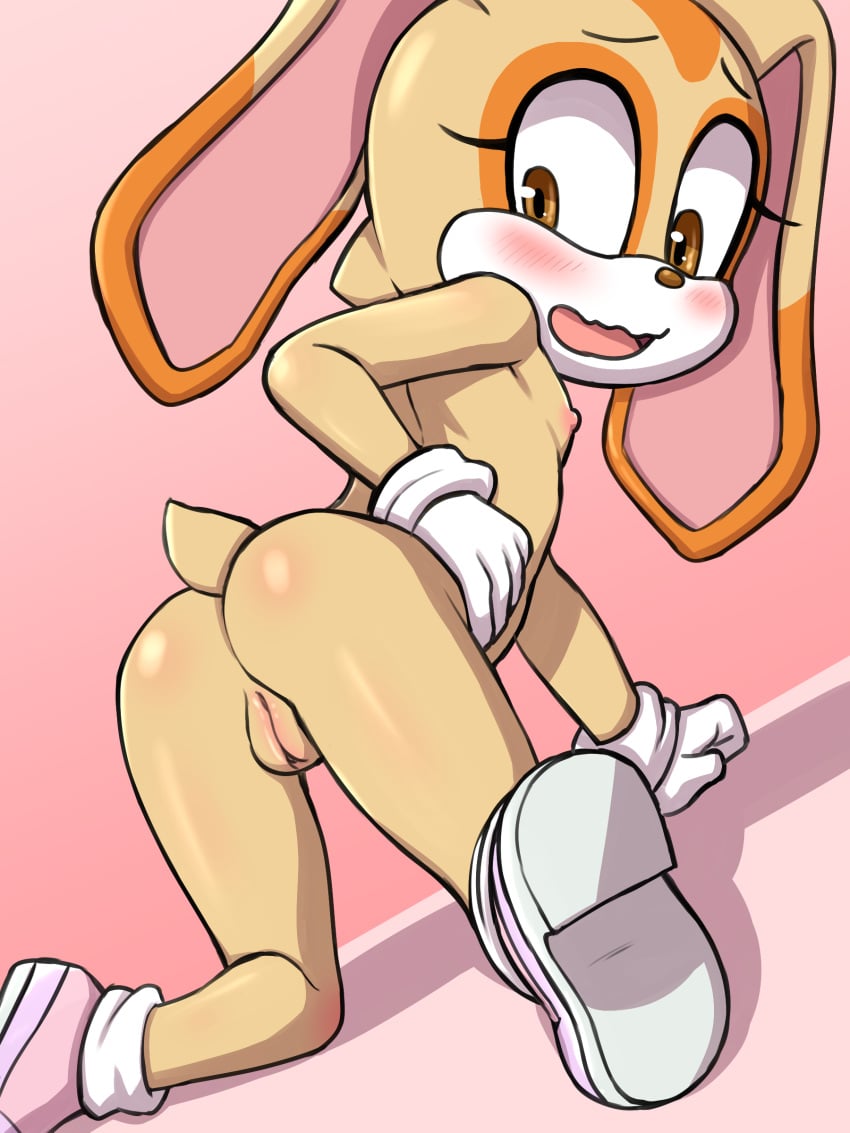 1girls anthro ass ass_focus ass_up blush cream_the_rabbit cub female female_focus female_only fur furry nipples nude pussy sega sonic_(series) sonic_the_hedgehog_(series) sulilbug tail vagina