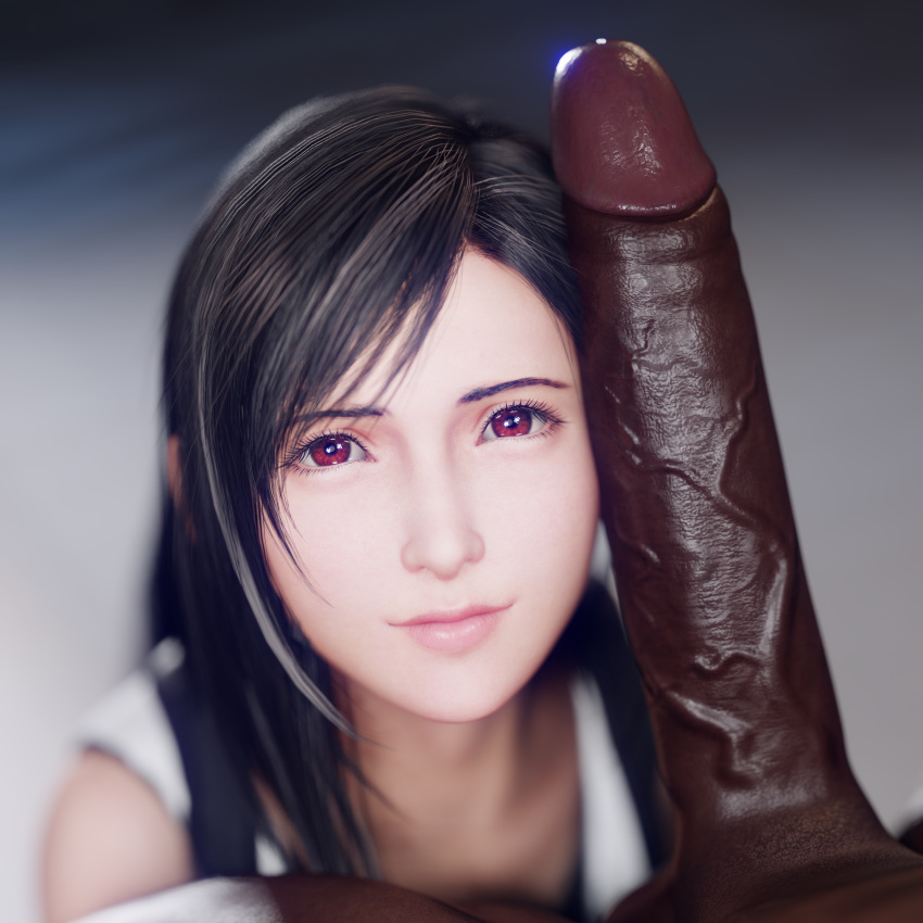 3d admiring big_cock big_penis cock_worship dark-skin dark-skinned_male dark_penis derpderp final_fantasy final_fantasy_vii final_fantasy_vii_remake huge_cock interracial long_penis penis penis_against_cheek penis_against_face penis_awe penis_on_face penis_out red_eyes tifa_lockhart