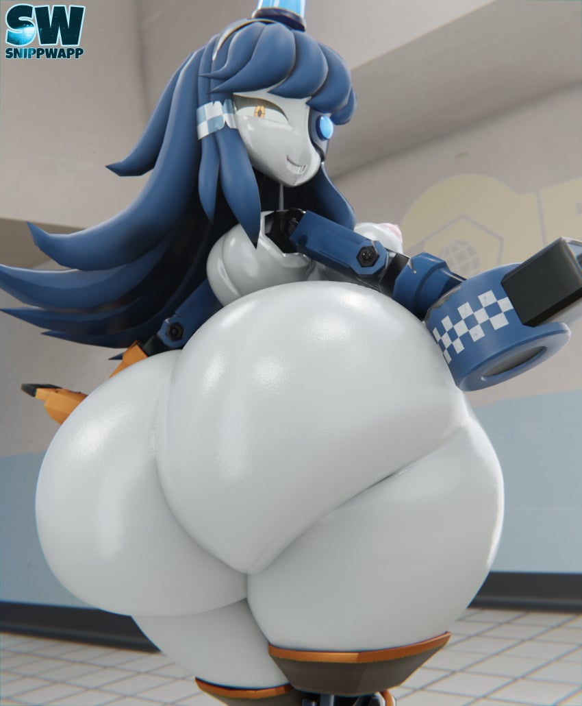 1girls 3d 3d_(artwork) 3d_model areolae artist_logo artist_name ass ass_bigger_than_head ass_focus backboob behind_view better_version_at_source big_ass big_breasts blender blender_(software) blender_eevee blue_hair bottom_heavy breasts bubble_butt dumptruck_ass erect_nipples female female_only gun hi_res huge_ass looking_at_viewer looking_back looking_back_at_viewer low-angle_view mechanical mechanical_arm mimi_sentry mimi_sentry_(zzwz) nude pale-skinned_female pale_skin public public_nudity robot robot_girl sentry_(team_fortress_2) sentry_turret shiny_skin smile smiling snippwapp solo solo_female tagme team_fortress_2 teasing tf2 thick_thighs twitter_sample valve valve_(company) weapon wide_hips yellow_eyes zzwz