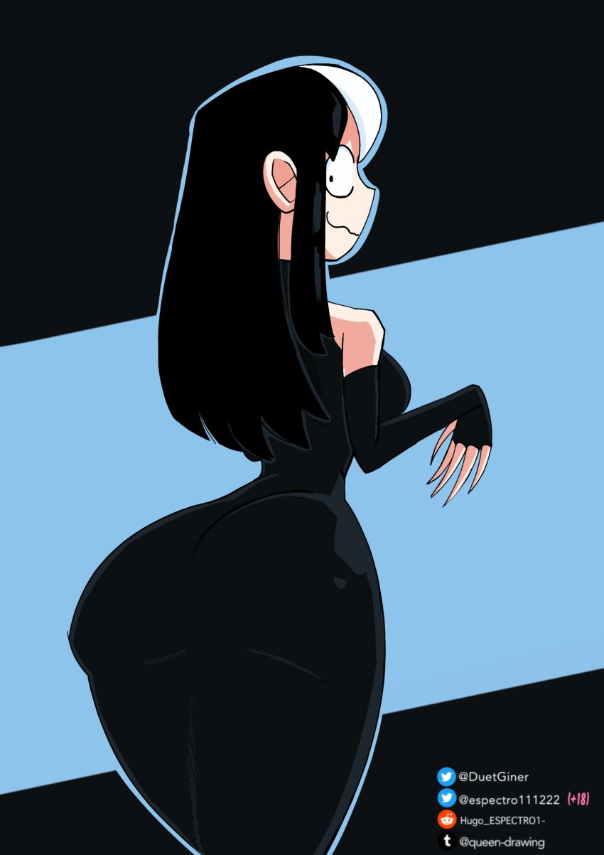 big_ass big_breasts big_butt dress female female_focus focus_on_ass focus_on_penis naked naked_female noss_the_nosferatu_(crap-man) only_female only_one_naked small_waist tight_dress u/hugo_espectro1- vampire vampire_girl