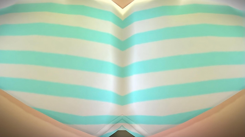 1girls 3d ass biggiefrank cameltoe close-up facesitting facesitting_pov female hatsune_miku huge_ass panties pov pov_facesitting solo striped striped_panties underwear