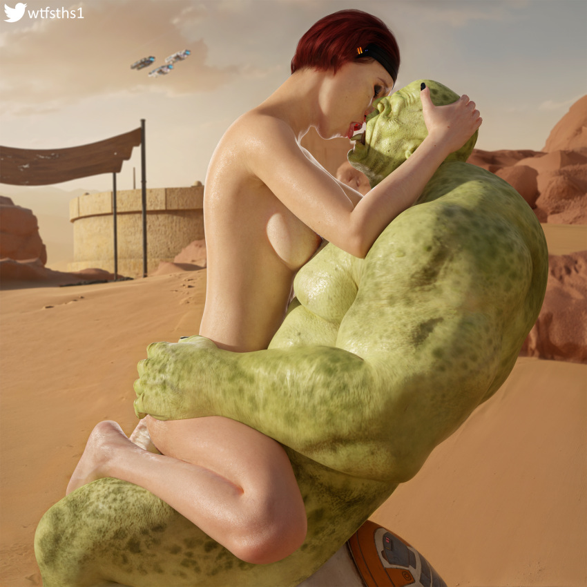 1boy 1boy1girl 1girls 3d athletic_female balls bb-8 bo-katan_kryze desert desert_planet disney erection female hairy hairy_pussy helmet helmet_removed interspecies katee_sackhoff kissing light-skinned_female light_skin male mandalorian orc orc_male penis penis_out planet pubic_hair red_hair spaceship star_wars straight the_mandalorian tongue tongue_out tongue_to_tongue unseen_male_face wet wet_pussy wtfsths