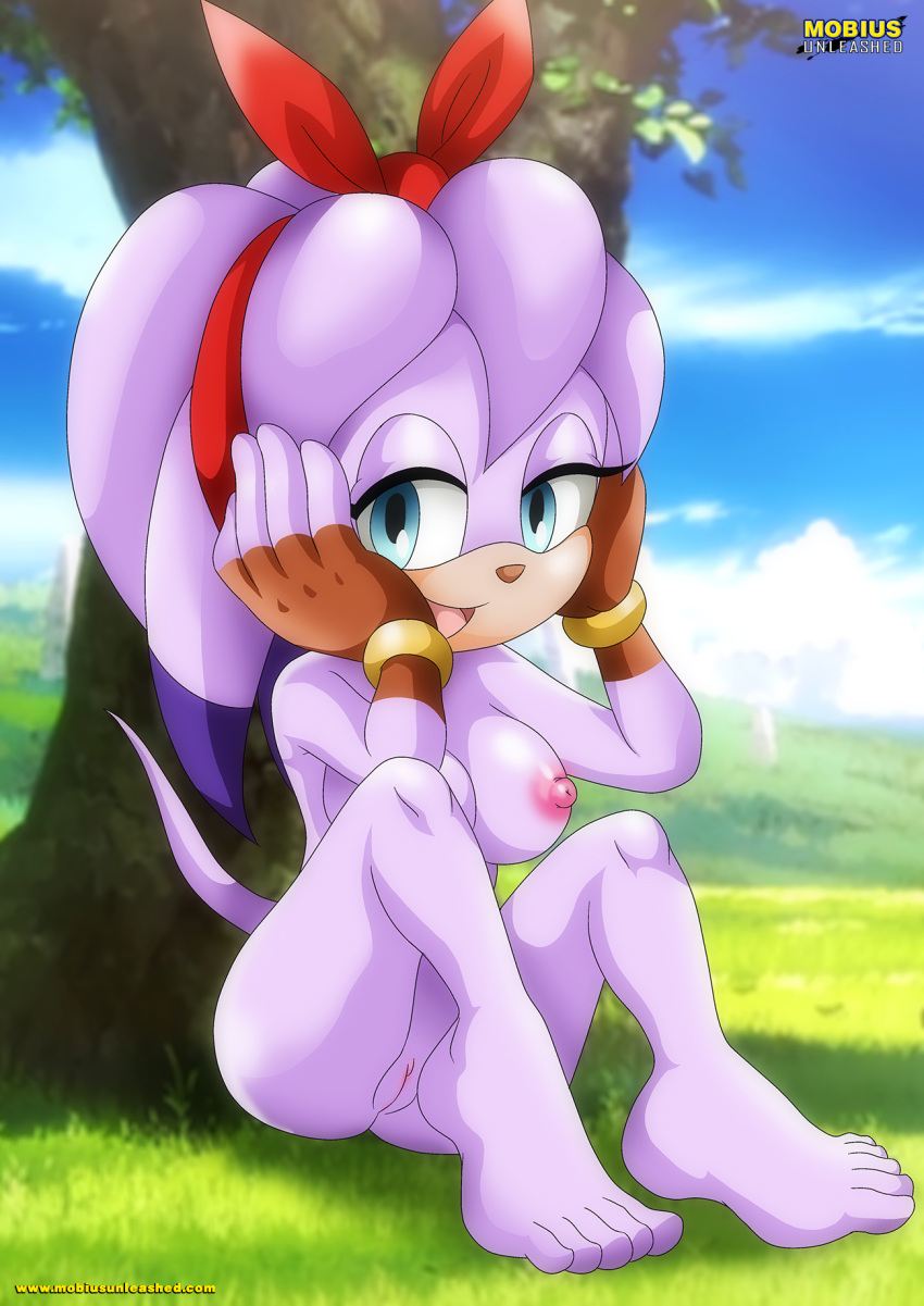 1girls anthro ass bandicoot barefoot bbmbbf breasts feet female female_only humanoid_feet looking_at_viewer mobius_unleashed nipples nude nude_female open_mouth palcomix perci_the_bandicoot pussy sega soles solo sonic_(series) sonic_the_hedgehog_(series) toes tongue