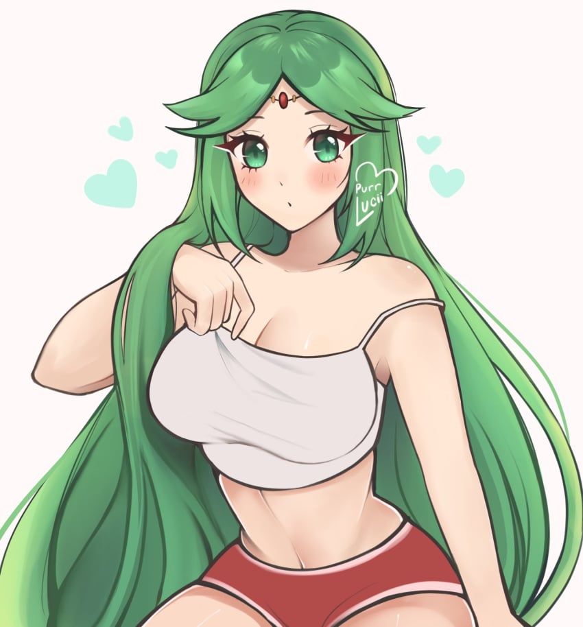 1girls alternate_costume breasts female female_only kid_icarus looking_at_viewer nintendo palutena purrlucii solo