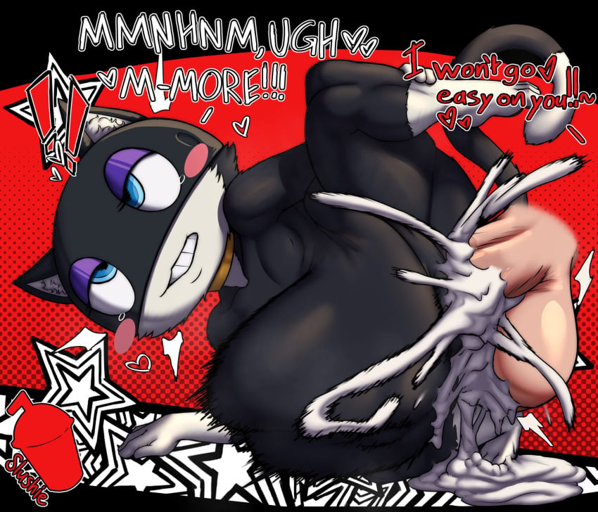 1boy 1futa 2024 ann_takamaki anthro cum cum_drip cum_explosion cum_in_ass cum_inside dialogue ejaculation english_text femboy furry futa_is_bigger futa_on_femboy futa_on_male futadom futanari huge_cock inflation large_ass large_penis male male_focus morgana_(persona) persona_5 slushiebest solo_focus text