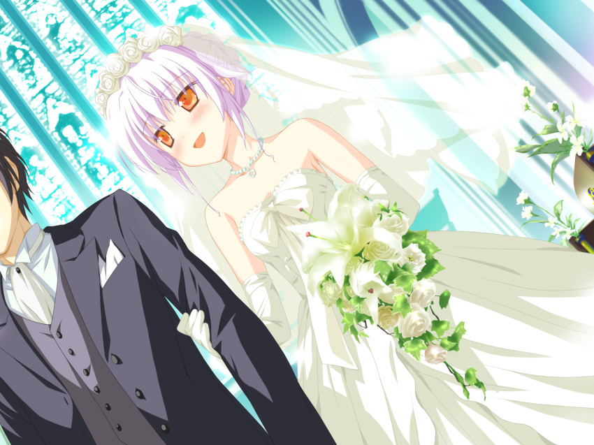 dress hoshizora_no_memoria ototsu_yume pointy_chin shida_kazuhiro wedding_dress