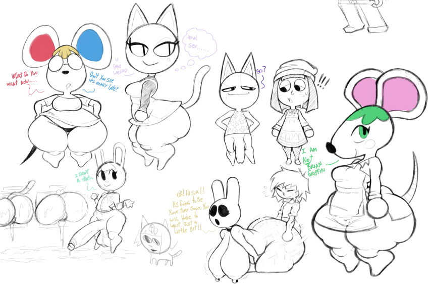 ! after_sex animal_crossing balls bob_(animal_crossing) bottomless breasts bree_(animal_crossing) coco_(animal_crossing) cum cumlord cumlord_(artist) feline female glasses hand_on_ass huge_balls huge_breasts huge_cock human just_coffee male male/female motion_lines mouse nintendo nipple_piercing olivia_(animal_crossing) penis petri_(animal_crossing) piercing rabbit sasha_(animal_crossing) sex text thick_thighs thought_bubble video_games villager_(animal_crossing) wide_hips