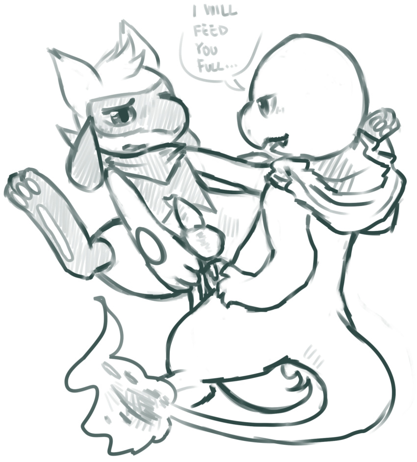 2012 anal anal_sex anthro bandana canine_penis charmander cum cum_in_ass dirty_talk feral fire furry gay haychel male missionary_position nintendo no_humans penetration penis pokémon_(species) pokemon pokemon_(species) pokemon_dppt pokemon_rgby riolu sketch tail tail_fire