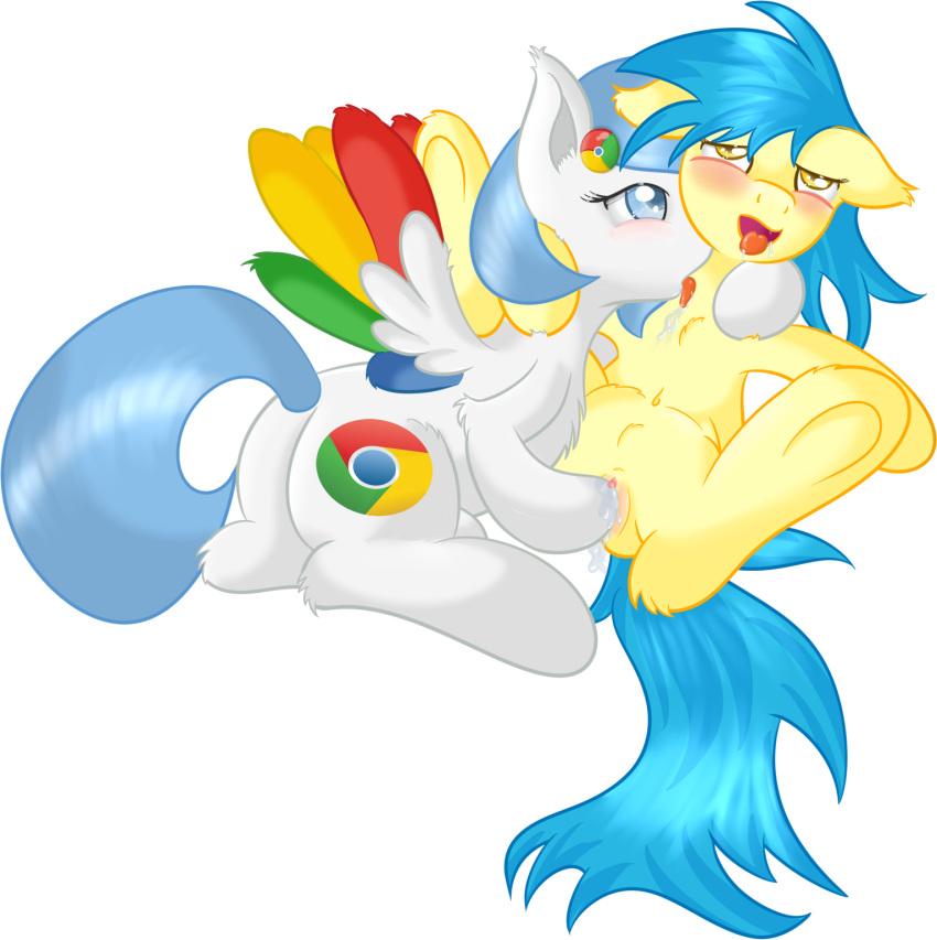 blue_hair clitoris female google_chrome hair hooves internet_explorer yuri mane my_little_pony pussy pussy_juice yuri