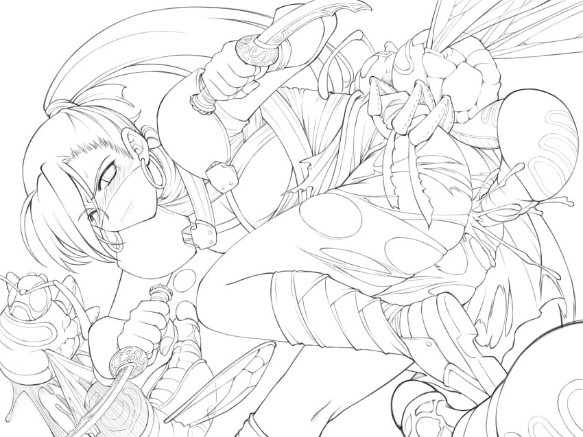 assassin_(ragnarok_online) cum cum_inside earrings egg egg_implantation high_resolution insects jewelry line_art long_hair mask monochrome monster oviposition pussy ragnarok_online rape sex tentacle torn_clothes wasp work_in_progress xration zoophilia