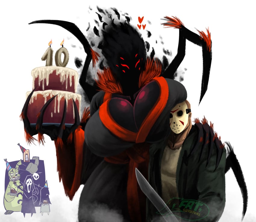 big_breasts character_request dbd dead_by_daylight entity_(dead_by_daylight) fat4survival five_nights_at_freddy's fnaf friday_the_13th ghostface ghostface_(scream) giantess gigantic_breasts huge_breasts hyper_breasts jason_voorhees nemesis_(resident_evil) party sfw size_play springtrap_(fnaf) tagme the_entity thicc trapper_(dead_by_daylight) voluptuous yamamura_sadako