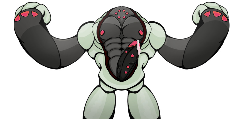 bara big_muscles big_penis cum gay male male_only metal pokemon pose precum registeel robot