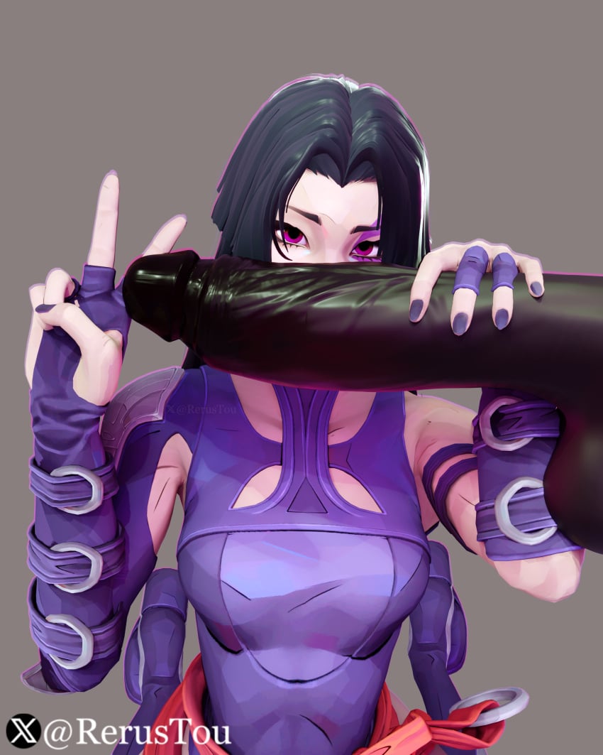 3d 3d_(artwork) 3d_model big_penis black_hair dark-skinned_male dark_hair marvel marvel_rivals psylocke psylocke_(marvel_rivals) rerustou spider-man_(series) vengeance_psylocke venom_(marvel) venom_(marvel_rivals)