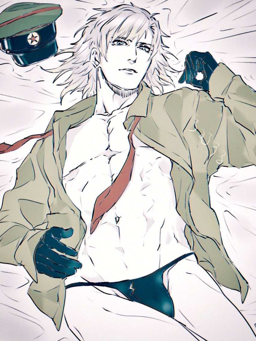 abs bulge ivan_raidenovitch_raikov laying_down male_only metal_gear_solid metal_gear_solid_3 muscular raikov thong