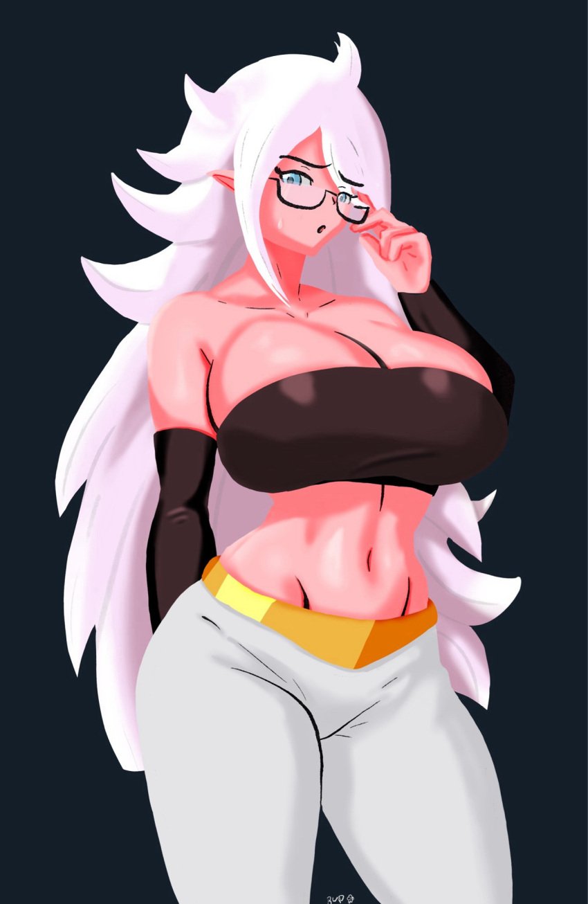 1girls android_21 looking_at_viewer pink_skin rodgewp tagme