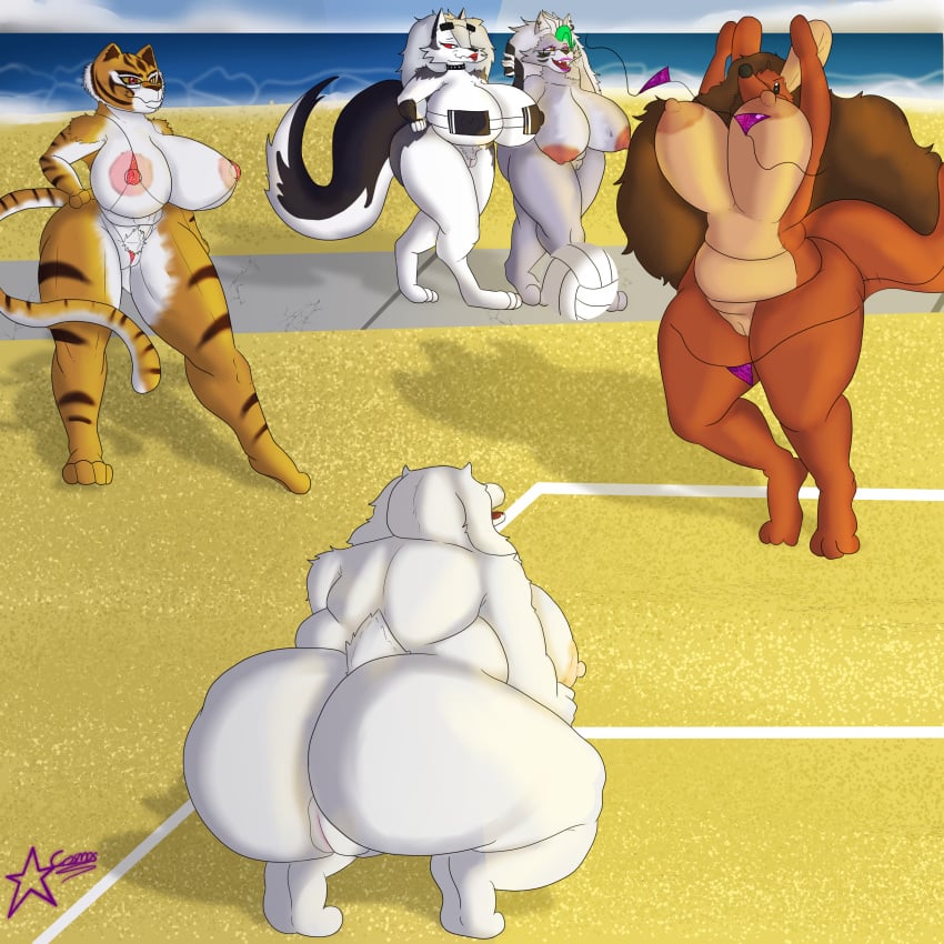 absurd_res anthro ass ball beach big_breasts big_butt bovid breasts canid canid_demon canine canis caprine clothing cosmosarts crouching demon disney dreamworks erect_nipples felid female five_nights_at_freddy's five_nights_at_freddy's:_security_breach genitals goat gossip group hellhound helluva_boss hi_res jumping kanga kangaroo kung_fu_panda loona_(helluva_boss) macropod mammal marsupial master_tigress mature_female mythological_canine mythological_creature mythology nipples nude_beach pantherine roxanne_wolf sagging_breasts sand scottgames sport steel_wool_studios swimwear taking_picture thick_thighs tiger toriel undertale_(series) volleyball volleyball_(ball) wide_hips winnie_the_pooh_(franchise) wolf