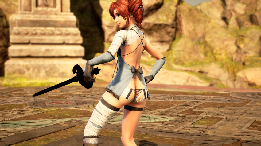 3d amy_sorel ass butt cosplay kaine_(nier)_(cosplay) nier soul_calibur