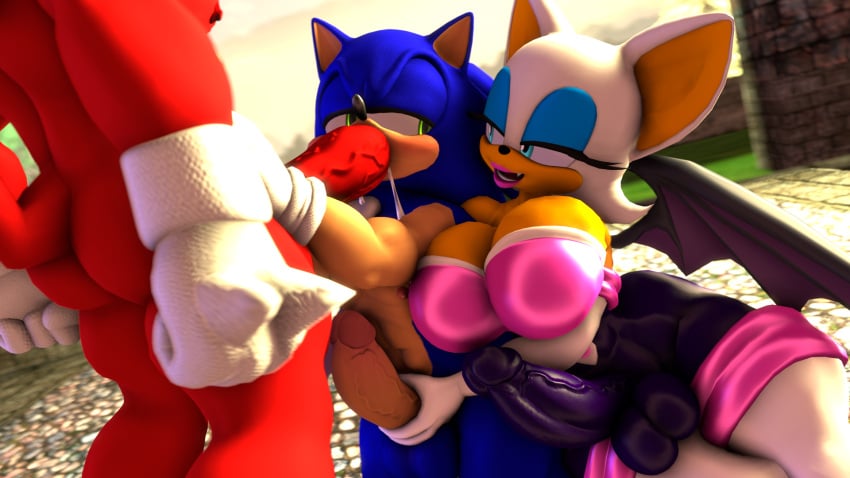 3d 3d_(artwork) 3d_artwork 3d_model anthro cum_in_mouth dickgirl futanari groping knuckles_the_echidna male mobian mobian_(species) mobian_bat oral oral_sex rouge_the_bat sega shemale sonic_(series) sonic_adventure_2 sonic_the_hedgehog sonic_the_hedgehog_(series) yaoi zoothen