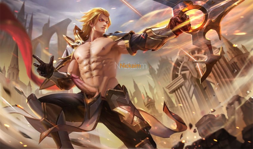 aov big_penis cock horny_male huge_cock nude_male yorn_(arena_of_valor)