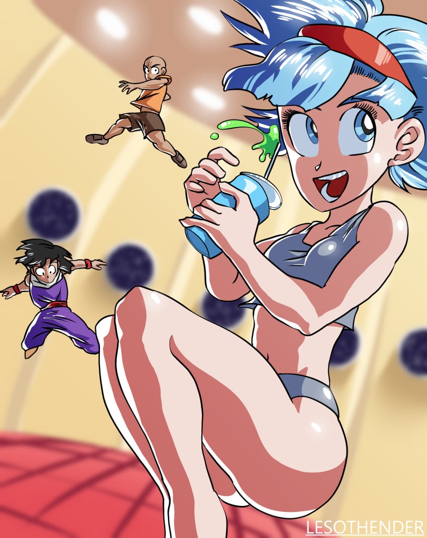 1girls 2021 2boys :d artist_logo artist_name artist_signature ass ass_focus ass_up bald bald_male bald_man beverage black_hair black_hair_male blue_eyes blue_eyes_female blue_hair blue_hair_female brown_shoes brown_shorts bubble_ass bubble_butt bulma_briefs bulma_briefs_(frieza_saga) clothed clothed_male clothes clothing curvaceous curvaceous_body curvaceous_female curvaceous_figure curvaceous_hips curvaceous_thighs curvy curvy_ass curvy_body curvy_female curvy_figure curvy_hips curvy_thighs digital_drawing_(artwork) digital_media_(artwork) dragon_ball dragon_ball_z drink female female_focus female_human floating floating_hair gravity gray_underwear green_liquid grey_crop_top grey_underwear krillin kuririn lesothender looking_aside looking_away looking_down looking_pleasured microgravity monk orange_shirt purple_clothes purple_clothing red_hairband red_wrist_cuffs red_wristband round_ass round_breasts round_butt round_ears shiny shiny_ass shiny_body shiny_breasts shiny_butt shiny_clothes shiny_hair shiny_legs shiny_skin shiny_thighs smile smiling smoothie son_gohan son_gohan_(young) spaceship tagme thick thick_ass thick_body thick_breasts thick_butt thick_hips thick_legs thick_thighs thighs training voluptuous voluptuous_female zero_gravity