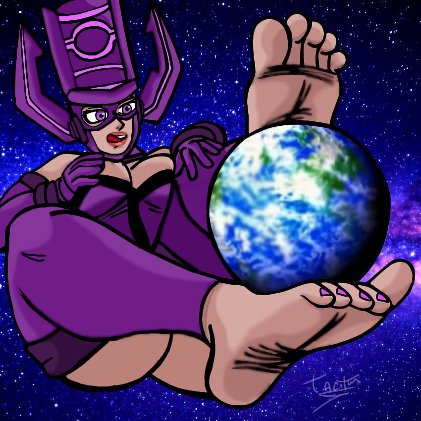 ass breasts earth female female_only galactus giant_ass giantess giantess_growth gigantic_ass gigantic_breasts gigantic_butt gigantic_thighs large_breasts marvel marvel_comics nipples planet rule_63 space tacitusart thick_thighs thighhighs violet_eyes