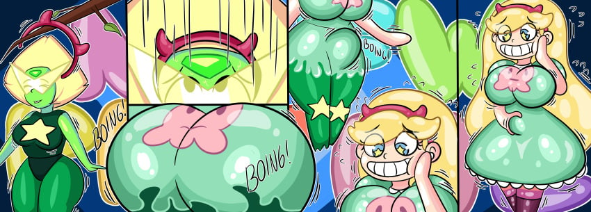 banner breast_expansion bulge_expansion bulge_growth cartoon_network disney doll dollification exocomics female fti_transformation futanari gender_transformation null_bulge nullge peridot_(steven_universe) permanent permanent_smile star_butterfly star_vs_the_forces_of_evil steven_universe tagme