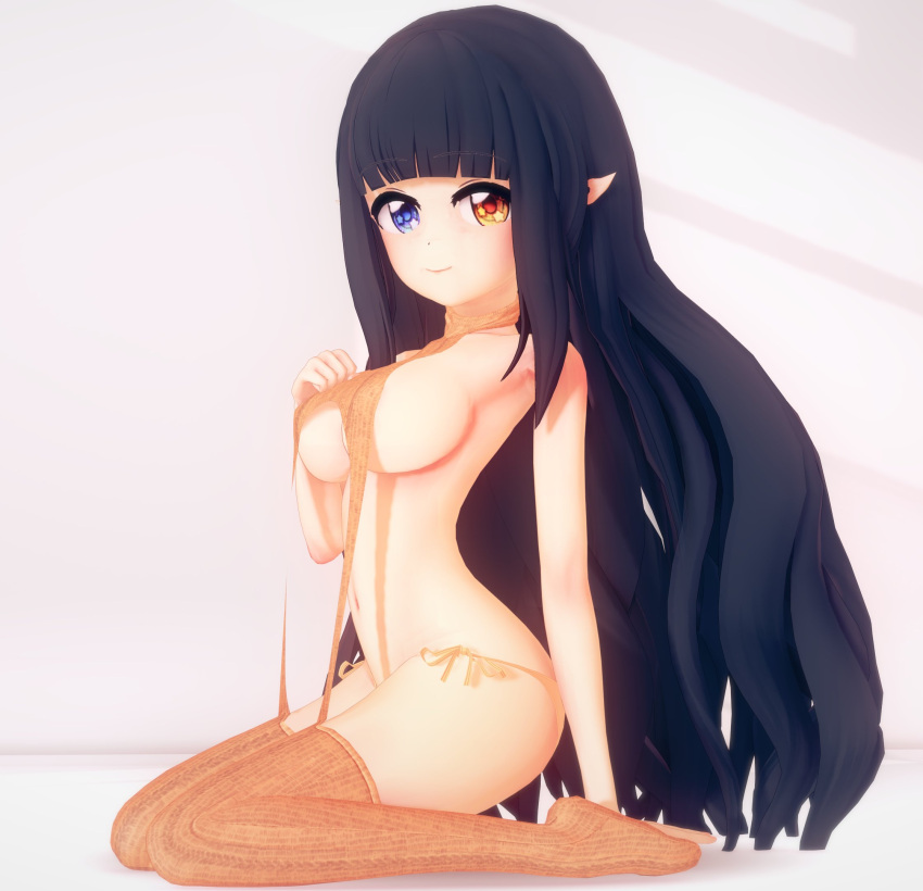 absurd_res big_breasts black_hair blue_eye breasts busty curvy curvy_female curvy_figure curvy_hips different_eye_color elf elf_ears elf_female female ginokio heterochromia hi_res koikatsu large_boobs large_breasts latam_virtual_youtuber lillie_kirisame long_hair oppai pointy_ears twitch.tv virgin_killer_sweater virtual_youtuber voluptuous vtuber yellow_eye