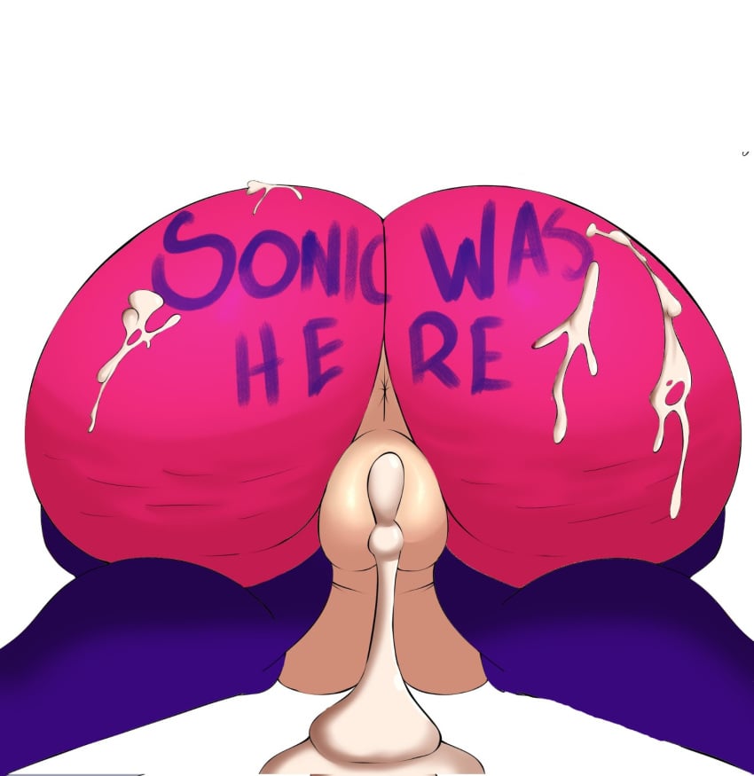 anus_focus ass ass_focus big_ass cum_drip cum_in_pussy filled hips incest magenta_body pussy pussy_focus sonia_the_hedgehog sonic_(series) sonic_the_hedgehog sonic_the_hedgehog_(series) sonic_underground stockings writing_on_skin