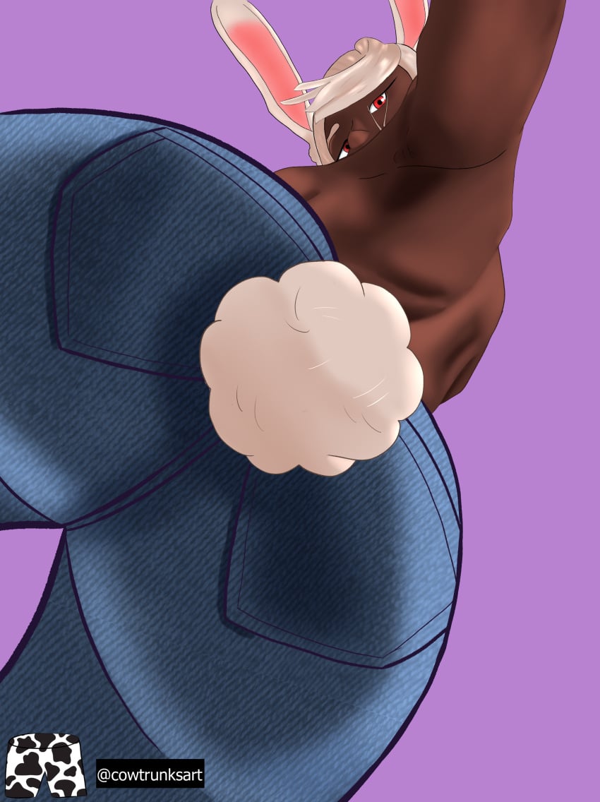 ass_focus cowtrunks dark-skinned_female jeans miruko my_hero_academia sideboob