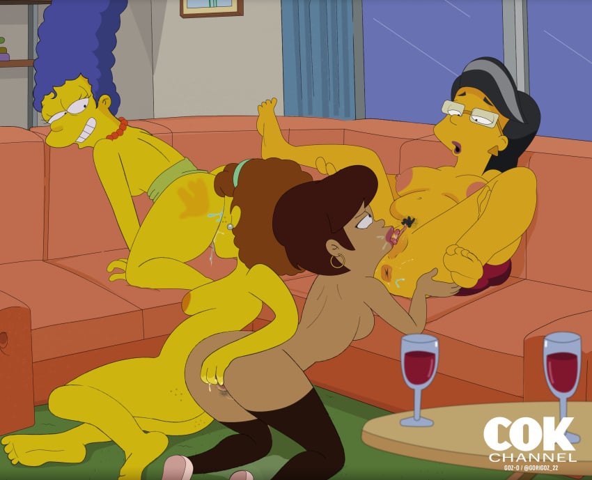 20th_century_fox 20th_century_studios 4girls anita anita_(the_simpsons) anus black_hair blue_hair brown_hair connie connie_(the_simpsons) cunnilingus dark-skinned_female dark_skin gosgoz lesbian lesbian_orgy light-skinned_female light_skin marge_simpson mature_female milf milfs mother multiple_girls oral_sex orgy pussy rachel rachel_(the_simpsons) the_cool_mom's_(the_simpson) the_simpsons yellow_body yellow_skin yuri