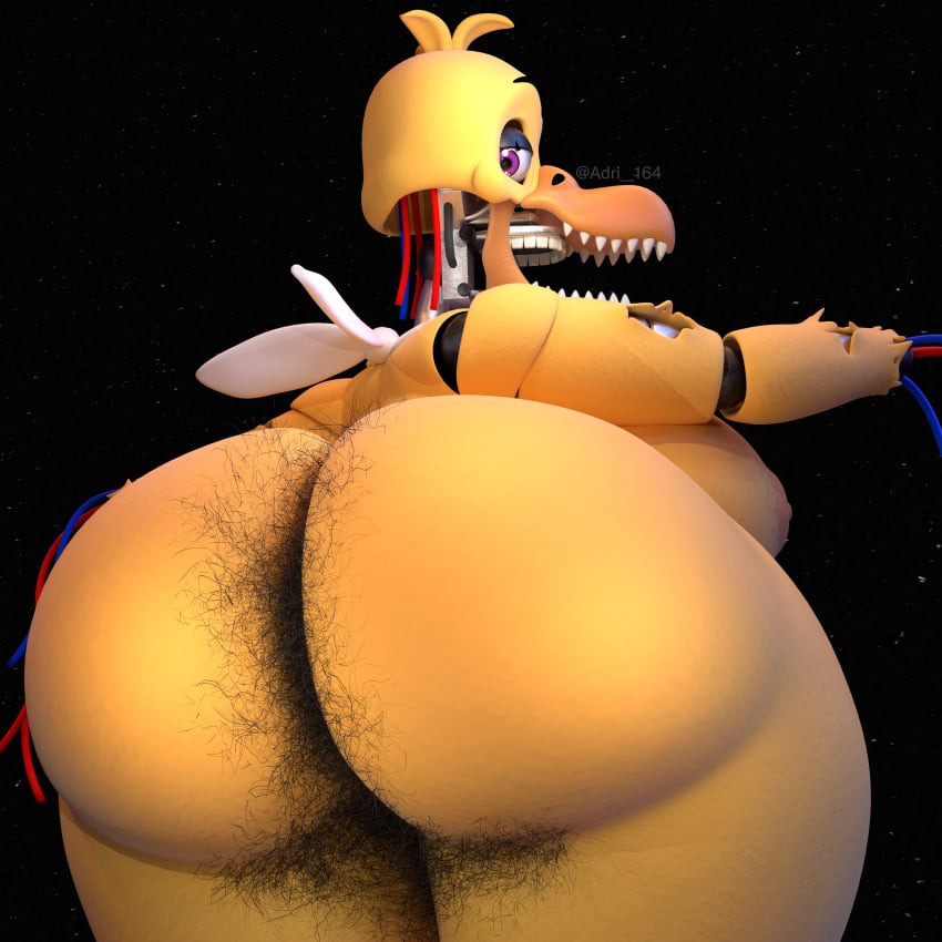 3d_(artwork) absurd_res adri164 animatronic areola ass avian big_breasts big_butt bird body_hair breasts butt_hair chicken digital_media_(artwork) excessive_pubic_hair excessive_pussy_hair female five_nights_at_freddy's five_nights_at_freddy's_2 galliform gallus_(genus) hairy hi_res hot huge_butt looking_at_viewer machine nipples phasianid pubes purple_eyes robot scottgames sexy sharp_teeth smile solo teeth thick_thighs withered_chica