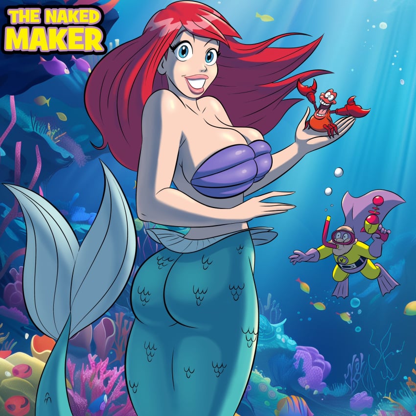 1girls ariel ass big_ass big_breasts breasts bust busty chest crab crustacean curvaceous curvy curvy_figure digital_media_(artwork) disney disney_princess fairy_tales female female_focus hair hans_christian_andersen hips hourglass_figure huge_ass huge_breasts humanoid l large_ass large_breasts light-skinned_female light_skin literature mature mature_female mermaid princess public_domain red_hair sebastian_(disney) slim_waist the_little_mermaid the_naked_maker thick thick_hips thick_mermaid_hips voluptuous voluptuous_female waist wide_hips