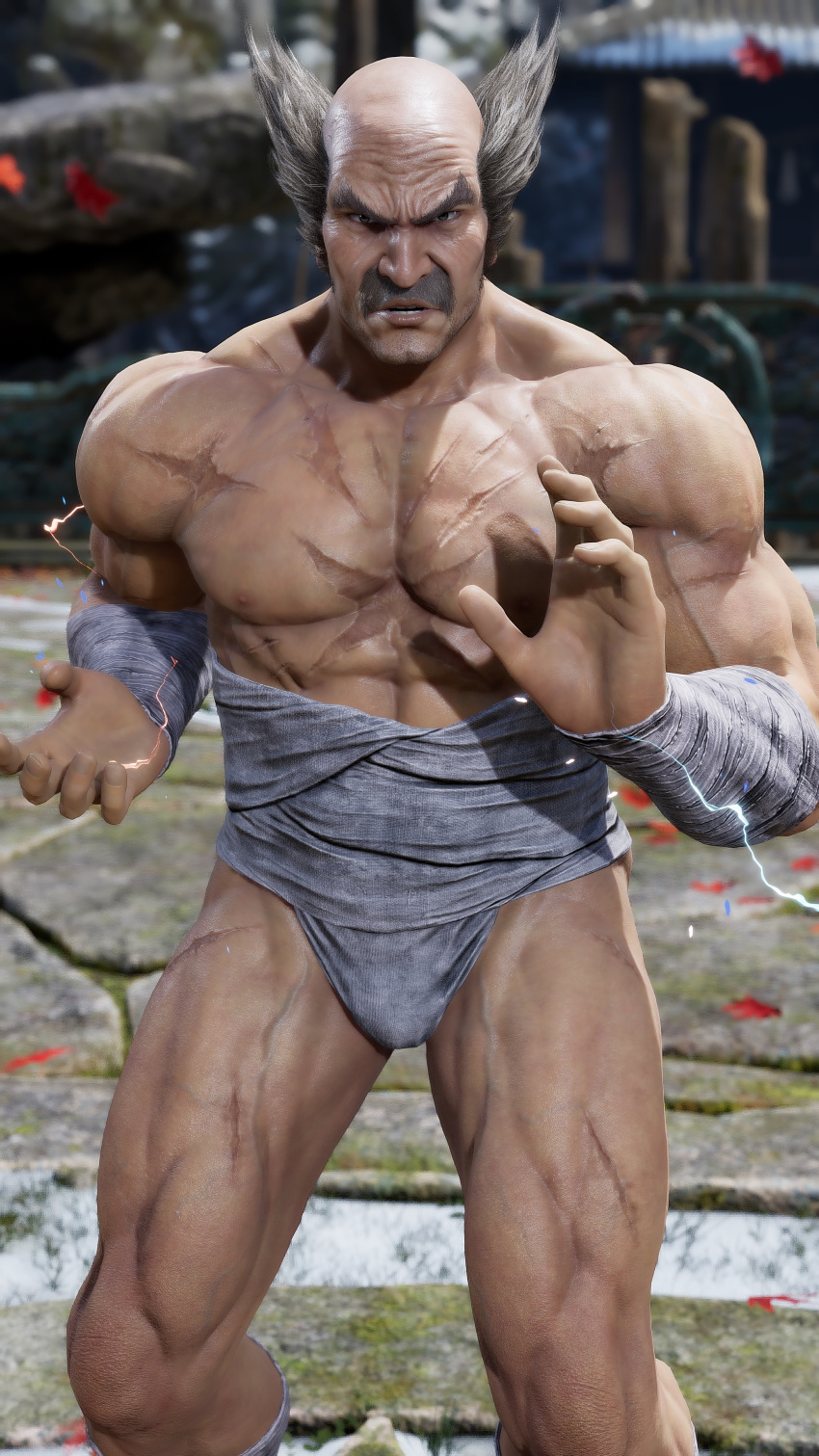 bara fundoshi heihachi_mishima male male_only muscular muscular_male no_visible_genitalia tekken tekken_8 underwear