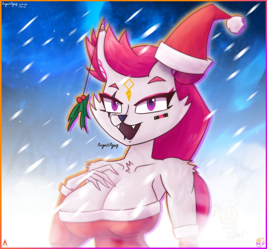 2d 2d_(artwork) agonywelds angelsagony anthro big_breasts breasts breasts fortnite fortnite:_battle_royale fox fox_ears fox_girl furry kimiko_(fortnite) kimiko_five-tails looking_at_viewer snow white_fur