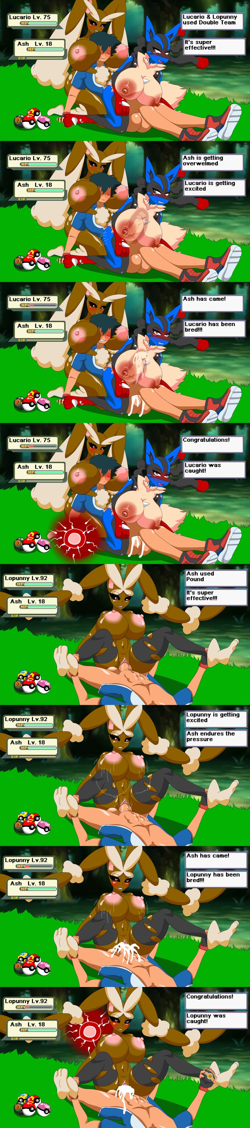 1boy 2girls age_difference aged_up anthro anthro_on_human anthrofied bunny_ears huge_breasts human human_on_anthro image_set impregnation interspecies interspecies_impregnation lopunny lucario mega_evolution mega_lopunny mega_lucario nintendo pokeball pokeballs pokemon pokemon_(species) pokephilia satoshi_(pokemon) satoshi_(pokemon) self_upload thick_thighs xml_xrossover(artist)