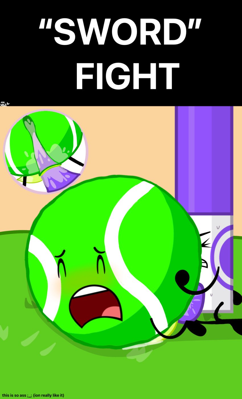 2boys accurate_art_style acid_tennis_ball_(bfdi_mini) anal anal_penetration anal_sex battle_for_dream_island bfdi bfdi_mini bfdia black_text blush cum_in_ass fucked_from_behind jacknjellify kneeling long_marker_(bfdi_mini) non-human object_show object_show_community object_shows on_knees osc snowbunniz tentacle text white_text