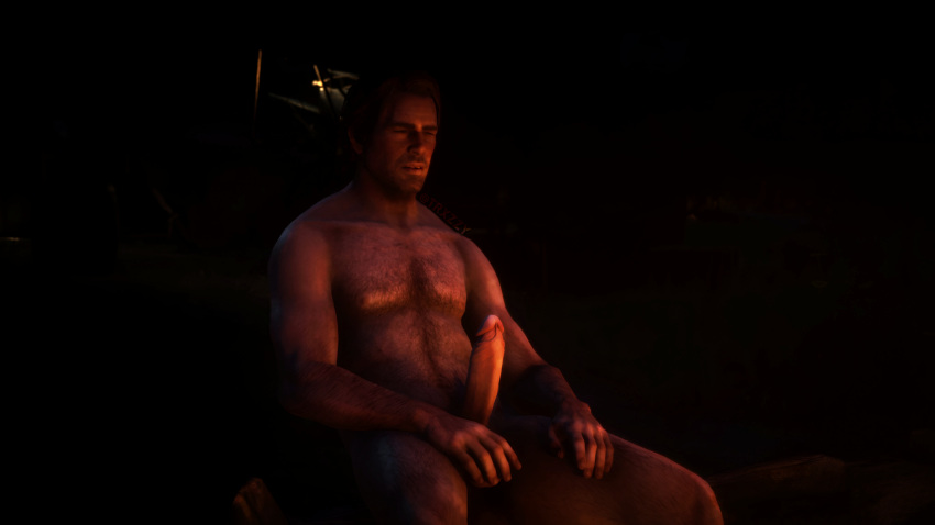 3d arthur_morgan male male_only penis penis_out red_dead_redemption_(series) red_dead_redemption_2 yaoi