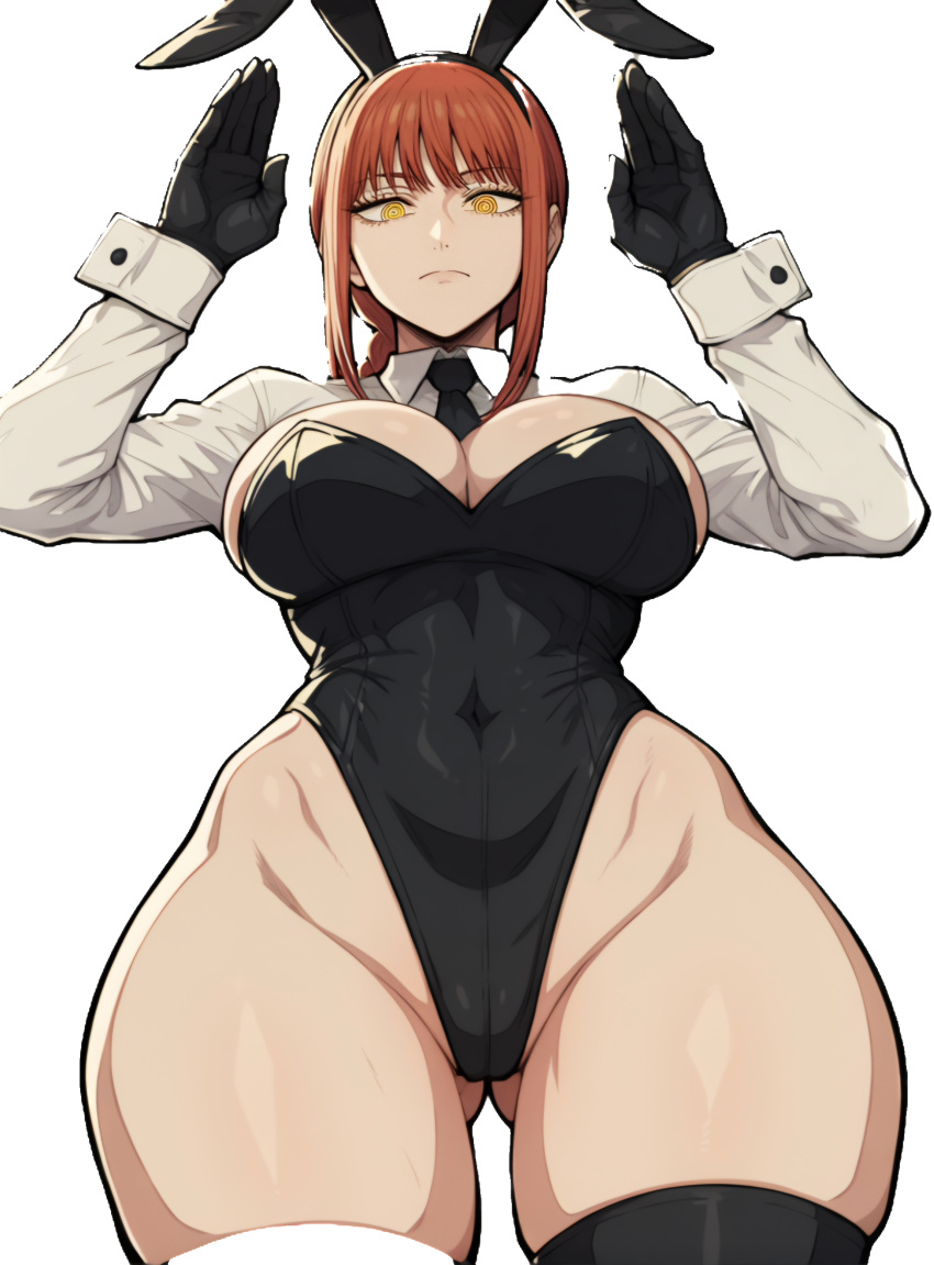 ai_generated alpha_channel ass_visible_through_thighs black_legwear black_leotard black_thighhighs bunny_costume bunny_ears bunny_girl bunnysuit chainsaw_man child_bearing_hips for_sticker_use gloves hands_up hartman_hips hip_dips huge_breasts hylian_r34 large_breasts leotard looking_down makima_(chainsaw_man) playboy_bunny png pussy_visible_through_clothes pussy_visible_through_leotard red_eyes skindentation slender_waist slim_waist sticker_template tagme thick_thighs thick_thighs_save_lives thighhighs thighs thin_waist tie tiny_waist transparent_background transparent_png viewed_from_below voluptuous voluptuous_female weird_eyes wide_hips worm's-eye_view