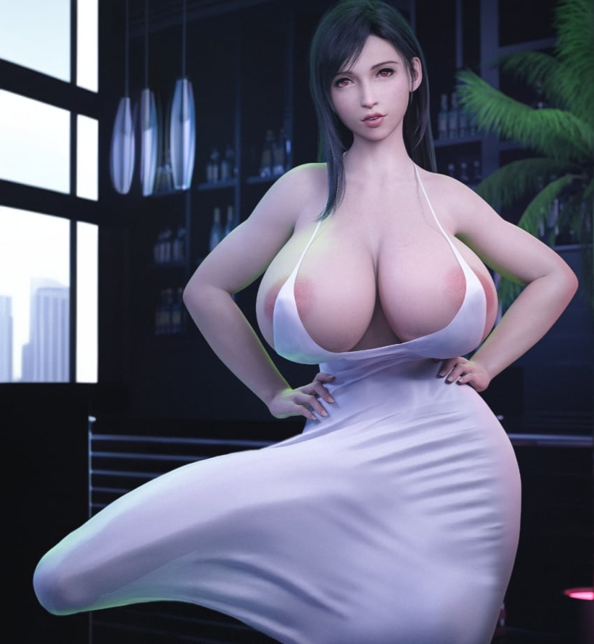 1futa 3d 3d_(artwork) areola_slip bare_shoulders big_breasts big_penis cameltail casual_erection dress edit erection_under_clothes final_fantasy final_fantasy_vii final_fantasy_vii_remake fufuta_san2 futa_only futa_san futanari gigantic_penis huge_breasts huge_cock hyper_penis long_penis penis_under_clothes semi-erect solo stevencarson tenting third-party_edit tifa_lockhart