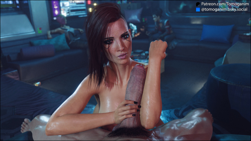 1boy 1boy1girl 1girls 3d big_balls big_penis comparing_penis cyberpunk_2077 female forearm_cock foreskin huge_balls huge_cock human human_male light-skinned_female light-skinned_male light_skin looking_at_viewer male male/female male_pov pov straight tomoganim uncircumcised uncut v_(cyberpunk_2077) valerie_(cyberpunk_2077)