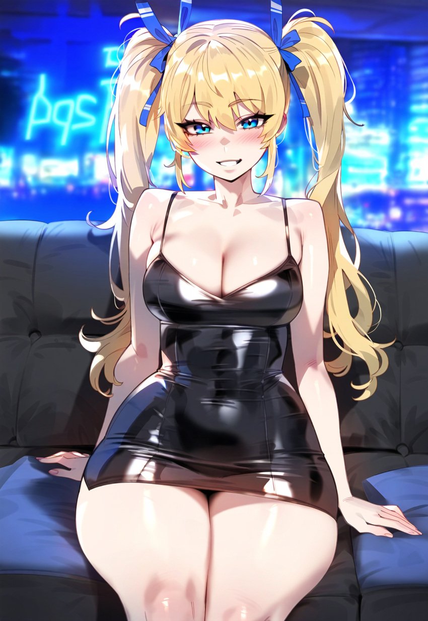 1girls ai_generated alternate_breast_size artstyle_imitation blonde_hair blue_eyes breasts female floox goddess_of_victory:_nikke high_resolution laplace_(nikke) large_breasts light-skinned_female light_skin long_hair naughty_face stable_diffusion thiccwithaq_(ai_style) thick_thighs twintails wide_hips