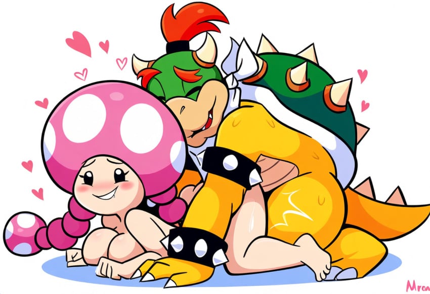 aged_up ai_generated big_breasts bowser_jr. doggy_style happy_sex mario_(series) nude sex toadette